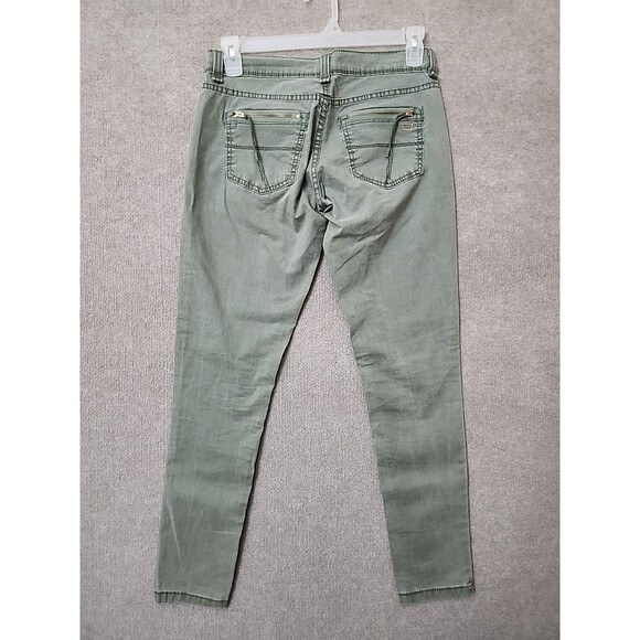 Levis Too Superlow 524 Jeans Womens Juniors 9 Green Flap Pockets Utility Stretch - Picture 4 of 8